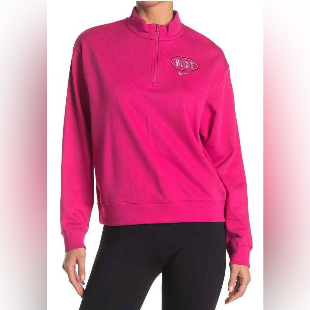 Nike Sportswear | Women's Varsity Quarter Zip Pullover Sweater | Medium